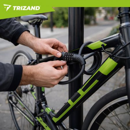 Velosipēda slēdzene ar kodu 120 cm (P27338)