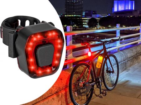Velosipēda aizmugurējais lukturis USB (P14494)