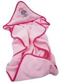 ДЕТСКОЕ ПОЛОТЕНЦЕ С КАПЮШОНОМ СЛОНЕНОК PINK