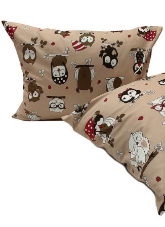 Детский комплект постельного белья OWLS beige