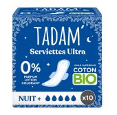 Tadam Higiēniskās Paketes Ar Spārniņiem Ultra Night, 10gab (3760001764192) Nuit+ x10