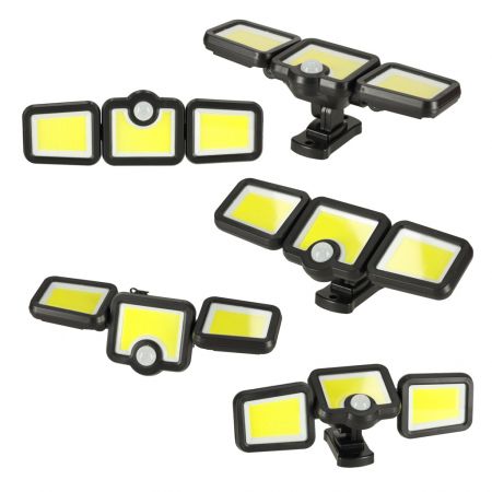 Āra lampa ar saules bateriju ar kustības un krēslas sensoriem 171 LED (preces kods 3091)