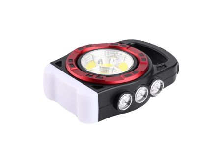 Lukturis ar saules bateriju Powerbank uzlādējams LED COB (P12316_cze) red