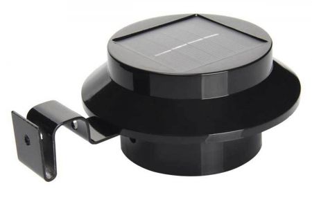 Dārza lampa ar saules bateriju 3LED melna (PZD52)