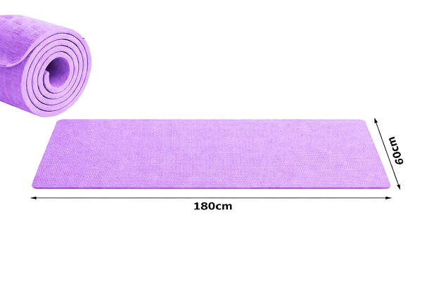 Коврик для йоги, фитнеса, тренировок 180x60 см фиолетовый (P14662_F)