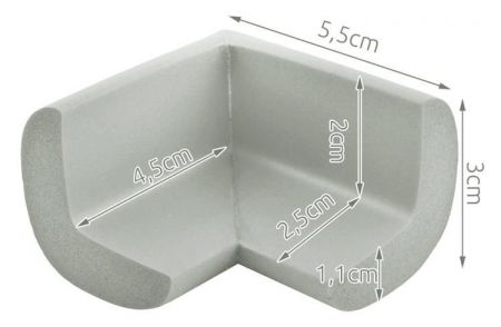 Porolona stūru aizsargi GREY (4 gab.) P2700