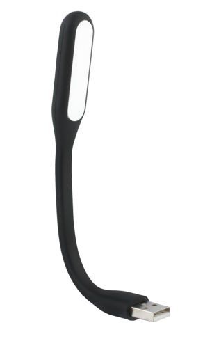 Силиконовая лампа USB - черная (P3184)