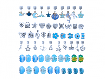 Бусины для изготовления браслетов и бус BLUE (P18321_N)