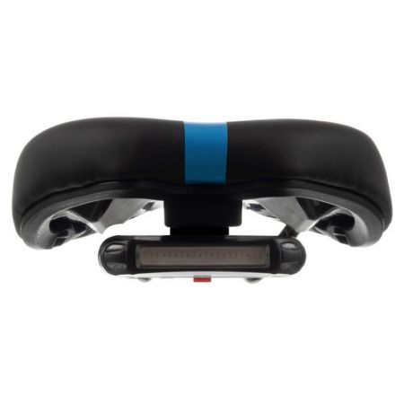 Седло для велосипеда с фонарем черное USB (P22220)