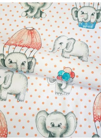 Хлопковая пелёнка 85x85 см ELEPHANTS