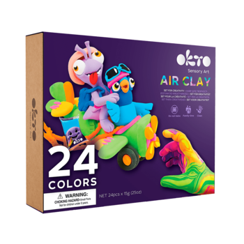 Набор для креатива Air Clay комплект для лепки - 24 цветов (ETC70150)