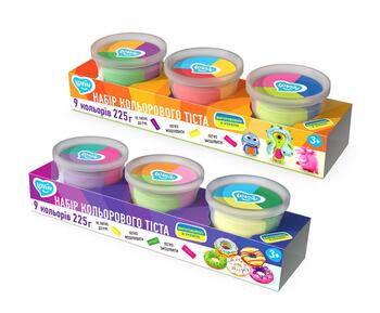 Radošais komplekts Modelēšanas mīkla Play Dough - 3 burciņas 9 krāsas (ETC41188)