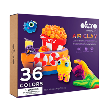 Набор для креатива Air Clay комплект для лепки - 36 цветов (ETC70149)