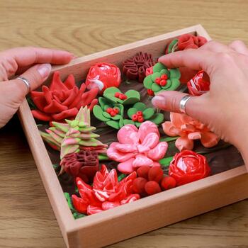 Набор для креатива 3D картина Wood&amp;Craft Succulents Passion (21*21cm)  (ETC10011)