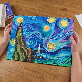 Набор для креатива 3D картина Starry night (30*40 cm)  (3684)  (ETC10005)