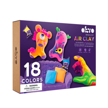 Набор для креатива Air Clay комплект для лепки - 18 цветов (ETC70151)