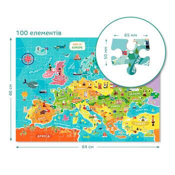 Attīstošā puzle Puzle Eiropas karte 100 gab. (ETC300124)