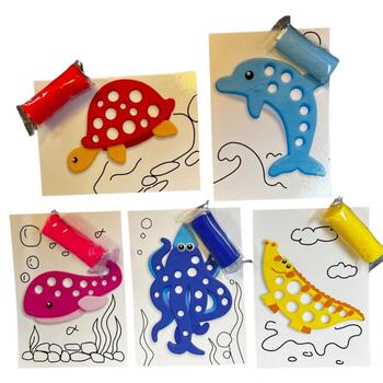 Radošais komplekts Modelēšanas masas Play Dough Edu kids - Pirkstu spēle Ocean (ETC41042_1)
