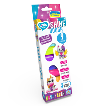 Набор для креатива Тесто для лепки Play Dough - Shine Ассорти 9 цветов  (ETC41180)