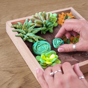 Набор для креатива 3D картина Wood&Craft Succulents Energy (21*21cm) (ETC10009)