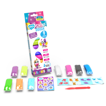 Набор для креатива Тесто для лепки Play Dough - Shine Ассорти 9 цветов  (ETC41180)