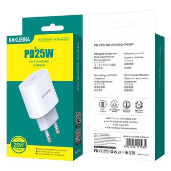 iKaku KSC-541 ZHUODO PD25W адаптер для быстрой зарядки с Type-C White (KSC-541)