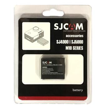 SJCam Оригинальный аккумулятор для спорт камеры SJ4000 SJ5000 M10 series 3.7V 900mAh 3.33Wh Li-Ion (EU Blister) (SJ-ACC-BATSJ45)