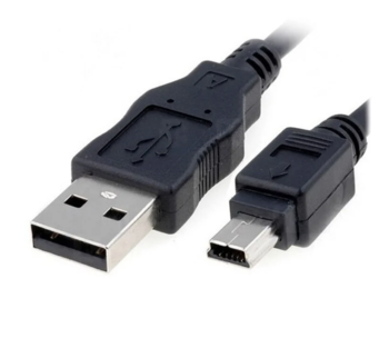 Кабель USB 2.0 A Mini USB B питание + передача данных 5Pin 0.5 метр Чёрный (PS-M-MINIUSB-05)