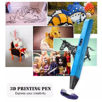 Riff RP800A Pro Tieva 3D druka pildspalva ar LCD ar 1.75mm ABS/PLA materiāla diegu AC Strāvas pieslēgums Blue (RF-3DPEN-RP800A-BLUE)