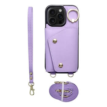 Riff Wonder Чехол для Apple iPhone 16e / iPhone 17e (с отделениями для карт, 2 ремешками) Purple (RF-WON-IP16e/17e-PU)