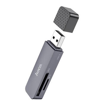 Hoco HB45 2в1 Устройство чтения карт памяти с разъемами USB-C / USB-A и USB2.0 (HB45)