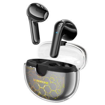 Borofone BW15 TRUE Bluetooth brīvroku ierīce TWS Black (BW15-BLACK)