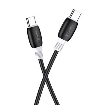 iKaku KSC-951 PD60W Быстрый провод для подзаряда и передачи данных Type-C на Type-C Black (KSC-951/BK)