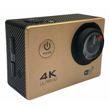Riff SPK-1 Ultra HD 4K 16Mpix Wi-Fi Sporta Kamera ar 2'' LCD Pulti & 8x Fiksācijas komplektu Zelta (RF-SPK1-GOLD)
