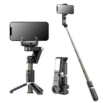 Riff Q18 Universāls Smart izsekošanas galda vienasu statīvs Gimbal Stabilizer ar BT4.2 / 360° rotāciju Black (RF-Q18)