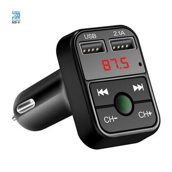 Riff CAR-B2 Bluetooth FM / MP3 Transmiteris Auto lādētājs 2x USB QC3.0 3.1A Black (RF-CAR-B2)