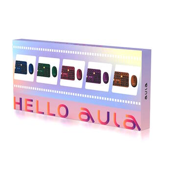 Aula AC306 2в1 2.4G Wireless combo Клавиатура (EN+RU) и Мышка Green (AC306/GRE)