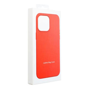 Riff Magsafe Ādas imitācijas maks ar metāla pogām priekš Apple iPhone 15 Pro Max Red (RF-LEMAG-IP15PMA-RE)