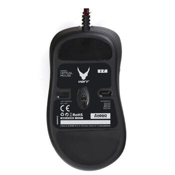 Varr OM0275 Pro Avago Оптическая мышка с 6 кнопками и кабелем Веревка с Мульти-цветной подсветкой до 8200 dpi Черный (OM0275)