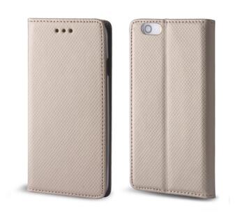 TakeMe Magnēstikas Fiksācijas Sāniski atverams maks bez klipša Samsung Galaxy S21 (G991B) Zeltains (TM-MA-SA-G991-GO)