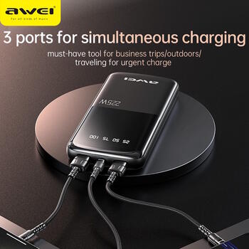 Awei P10K Power Bank Внешний аккумулятор 22,5W 10000mAh (P10K)
