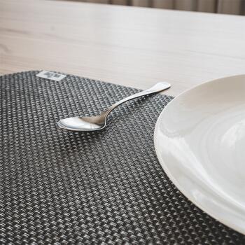 VILSTO dekoratīvs, pīts galda paliktņu komplekts (4 gb.) Grey (PLACEMAT-SET-4pcs-WOVEN-GR)