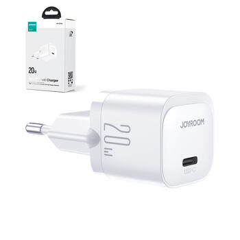 Joyroom JR-TCF02 Mini formāta Ātrs tīkla lādētājs ar USB C 20W PD White (JR-TCF02)