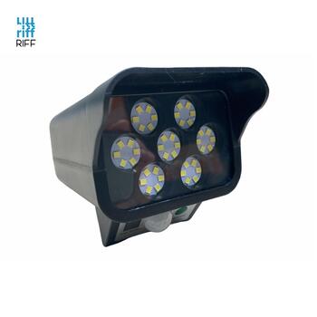 Riff JX-717 Ārtelpu Sienas Stiprināma Sales Batereju lampa ar kustību sensoru & Pulti Melna (RF-JX717)