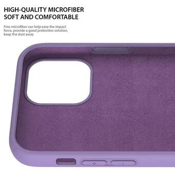 Riff Тонкий & Мягкий силиконовый чехол-крышка с мягкой подкладкой для Apple iPhone 12 Mini Purple (RF-TS-IPH12MI-PU)