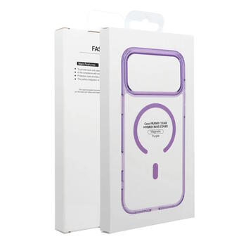 Riff Clear Hybrid Mag Cover Frame Чехол для Apple iPhone 17 Pro Max / iPhone 18 Pro Max Purple (RF-HYB-IP17PROMAX-PU)