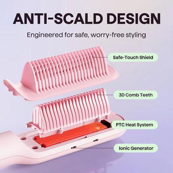 Wavytalk Sleek Sweep matu veidošanas ķemme Pink (Wavytalk-3877)