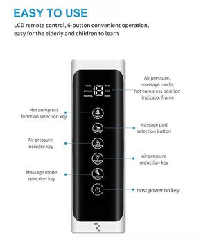 Riff LKM4 gaisa kompresijas kāju masieris ar LCD sildīšanas displeju un 3 režīmiem + masāža (RF-LKM4)