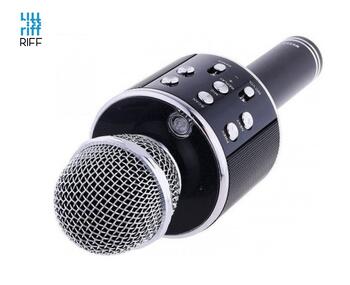 Riff WS-858 Караоке-Микрофон с динамиком Aux и Micro SD Black (RF-WS-858-BLACK)