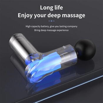 Riff HB-009 Mini Portatīva muskuļu masāžas pistole ar 5 līmeņu mainīgu vibrāciju + 4 papildus uzgaļi (RF-HB-009)